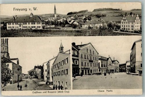 Freyung 1920 Gasthaus-Brauerei Engl Oberer Markt