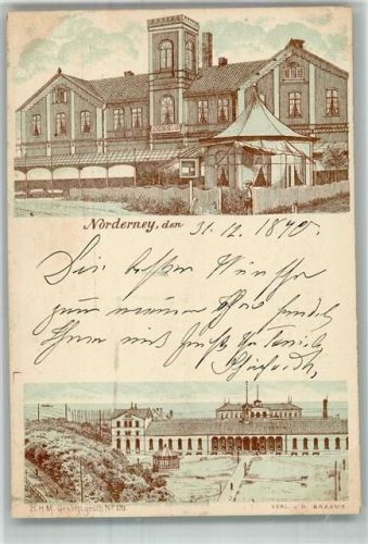 W2982 Norderney Lithographie Vorläufer 1890 BOAKC