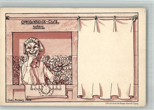 Wien 1900 Concurrenz Club sign. Carl Peters Lithographie