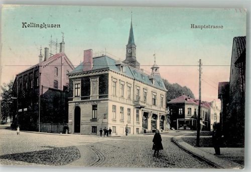 25548 W2217 Kellinghusen 1908 - Hauptstrasse Bahnpost Itzehoe-Wrist
