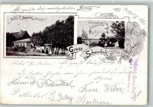 Scharmbeck 1900 Gasthaus Jägersruh Prinzess Chimay's Lieblingslaube