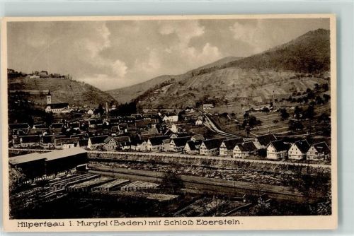 Hilpertsau Schloß Eberstein Sägewerk Bahnpoststempel