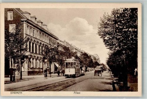 Barmen Allee Straßenbahn Nr. 1 Fahrrad