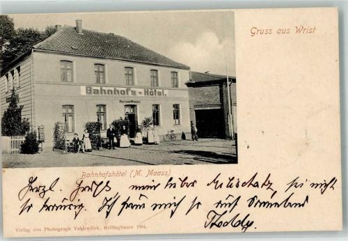 Wrist 1905 Bahnhofshotel Gruppenaufnahme Angestellte Bahnpost Hamburg