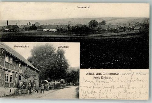Immensen 1910 Gasthaus Heise Fahrrad Fuhrwerk