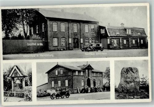 Ostenfeld WK II Gasthaus zur Mühle Schifferglocke Mühle Adolf Hitler Stein