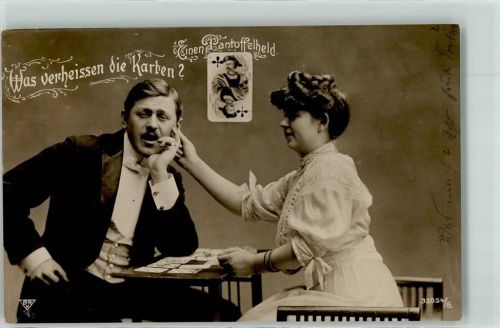 1912 Kartenlegerin "Was verheißen die Karten"
