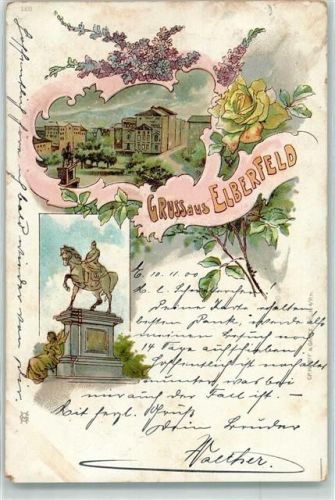 Elberfeld 1900 Reiterstandbild Engel Rosenzweig
