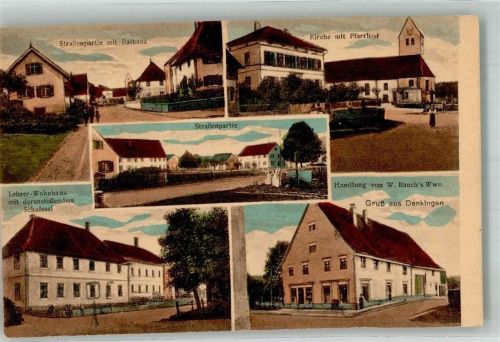 Denkingen Kirche Pfarrhof Lehrer-Haus Handlung Wwe. Rauch