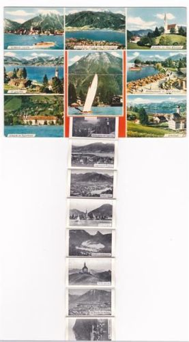 Tegernsee ausziehbarer Papierstreifen Rottach-Egern St. Quirin Schloss Bad Wiessee Gmund