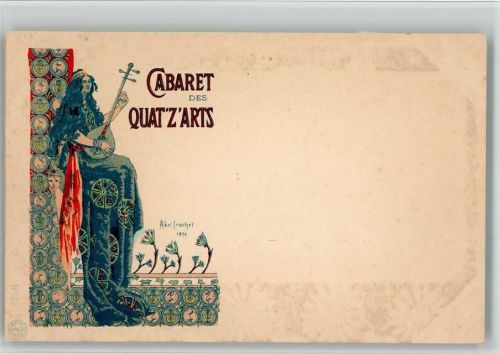 Cabaret des Quat'Z'Arts sign. Truchel Abel 1894 Jugendstil Zigeuner Kunstgeschichte BOAKC