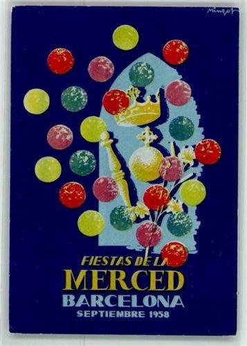 Barcelona Fiestas de la Merced sign.