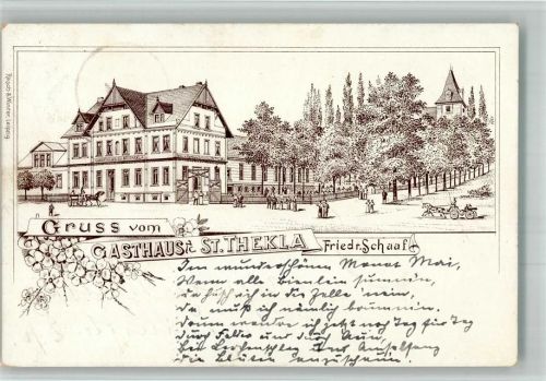 04103 O7010 Thekla 1898 BOAKC Vorläufer Druck um 1890 Gasthaus zu St. Thekla