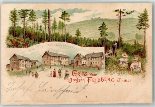 Feldberg 1901 die drei Feldberghäuser