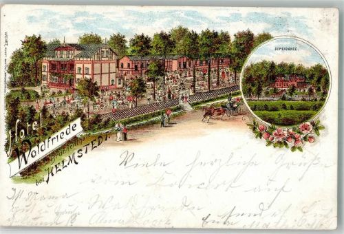 Helmstedt 1899 Hotel Waldfriede Gartenwirtschaft Dependance
