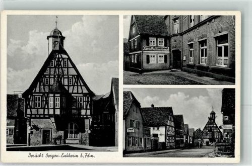 Bergen-Enkheim Gasthaus Conradi Auto Wegweiser Fachwerkhaus