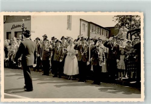 Köln Ehrenfeld 401 Schützenfest St. Hubertus 1958 Kinder Frau Mann Hut Ort handschriftlich