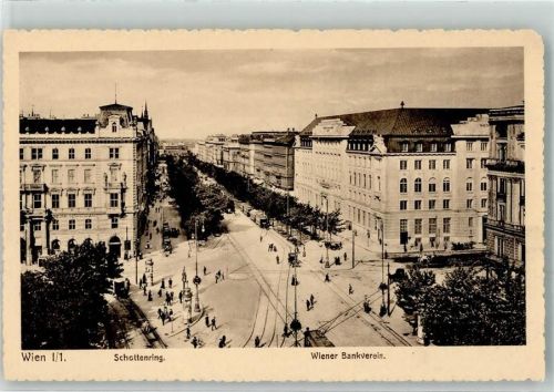 Wien Schottenring Wiener Bankverein Rotschild Bank Litfaßsäule