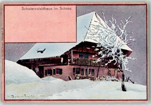 1900 Schwarzwaldhaus im Schnee