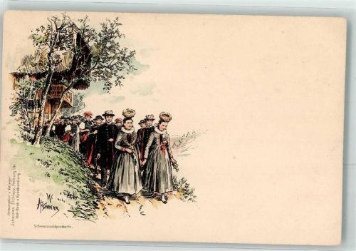 Tracht Schwarzwald Verlag Elchlepp vor 1900