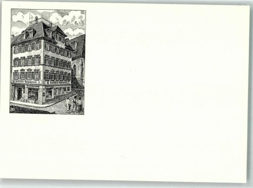 Tübingen sign. JTD Gasthaus Cafe Kommerell