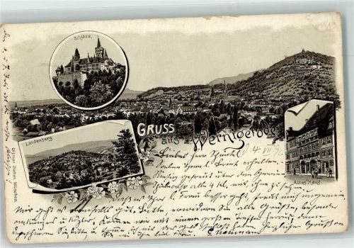 Wernigerode 1896 Lindenberg Schloß Wernigerode Altes Haus Verlag Ottmar Zieher-München