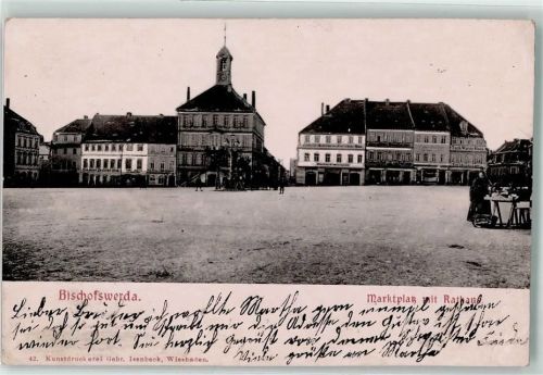 Bischofswerda 1909 Marktplatz Rathaus