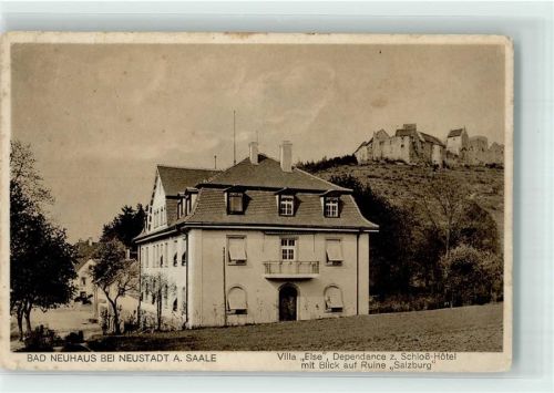 Bad Neuhaus 1942 Villa Else mit Burgruine Salzburg