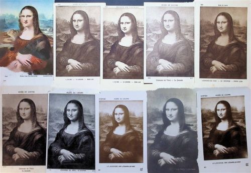 Lot mit 21 AK wenige mehrfach Mona Lisa Gemälde Posten 21 bis 100 AK