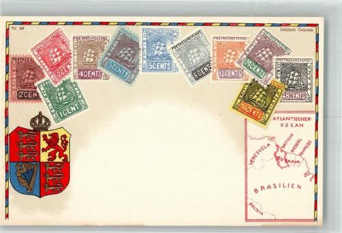 Georgetown Wappen Briefmarkenkarte