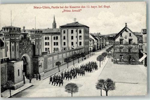 Neu-Ulm 1912 Kaserne 12, bayr.Inf. Regiment Prinz Arnulf Gasthaus zum Schützen