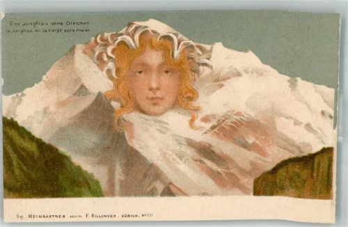 Eine Jungfrau ohne Gleichen Gr. Weingärtner vorm. F. Killinger No. 131 Berggesicht Gebrauchsspuren