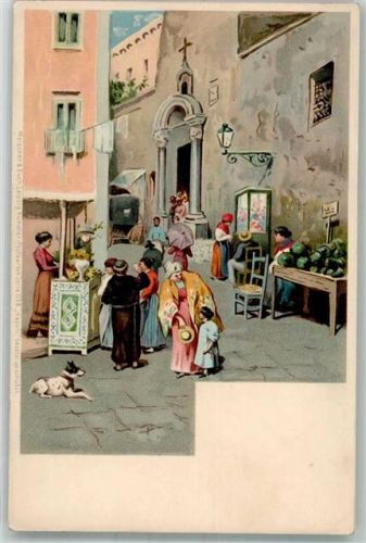 Napoli 1900 Serie 1138 Napoli Straßenleben Marktszene
