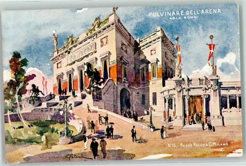 Milano 1906 Esposizione Pulvinare dell`Arena Arch. Bongi Nr. 16