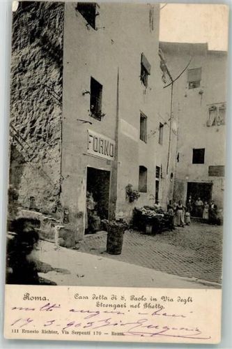 Roma Rom Casa detta Paolo in Via Degli Ghetto Jüdisches Gebäude 1903
