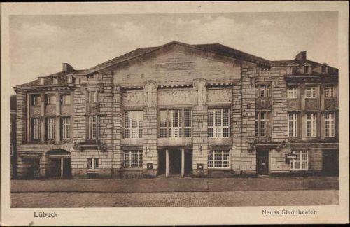 um 1920/30 Lübeck, Neues Stadttheater.,Rudolph Karstadt AKU1