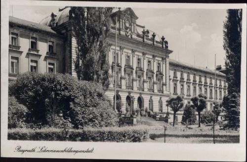 um 1950 Bayreuth, Lehrerinnenbildungsanstalt/lady teachers educational establishment,A. Weber & Co Stuttgart AKU2