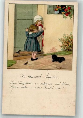 1921 Verlag Rökl Nr. 1321 Kinder Hund Tausend Ängste