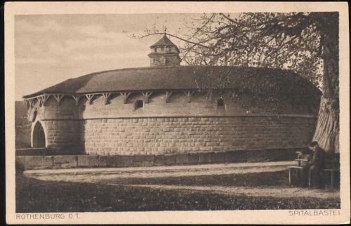 um 1920/30 Rothenburg: O.T., Spitalbastei,Ernst Geißendörfer