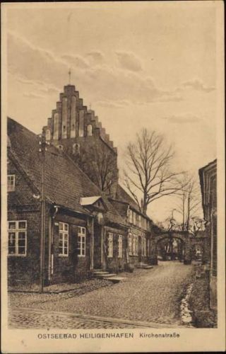 1925 Heligenhafen: Ostseebad, Kirchenstraße,Hermann Loose