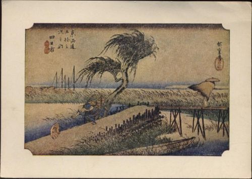 um 1930-40 Windstoß am Fluss/gust at the river -Miye-,Siebenberg