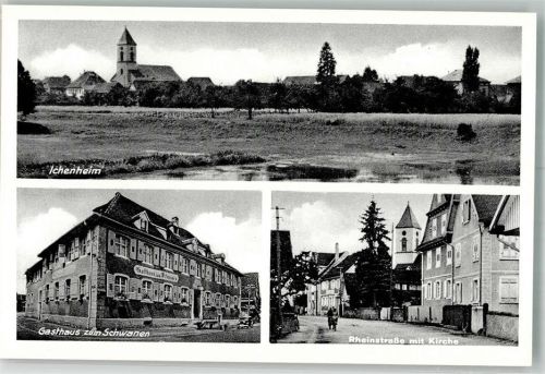 Ichenheim Rheinstraße Kirche Gasthaus zum Schwanen Oldtmer