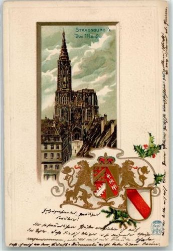 Strasbourg 1901 das Münster Wappen