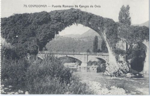 um 1910/20 - Cavadonga, Spanien, Römische Brücke von Cangas de Onis,Colec.V.Ero