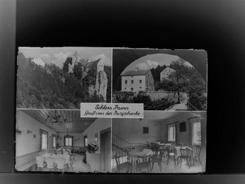 93339 W8422 Riedenburg , Rhön GLASNEGATIV Mehrfachbildkarte Schloß Prunn