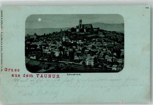 Königstein 1899 Lithographie