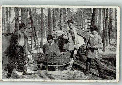 WK I Waldlager einer Polenfamilie