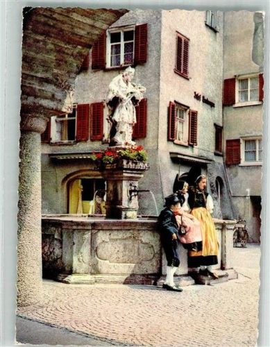 Bludenz 1961 Tracht Denkmal Rathausbrunnen