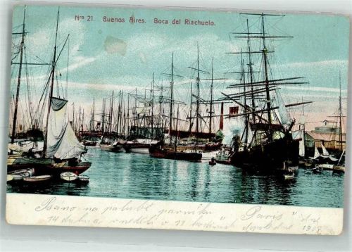 Buenos Aires 1907 Hafen Segelschiffe