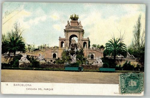 Barcelona Denkmal Brunnen Cascase del Parque Marke Bildseitig